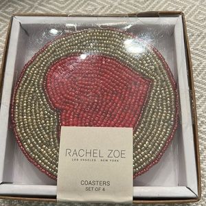Rachel Zoe Beaded Heart Valentine Coasters set of 4